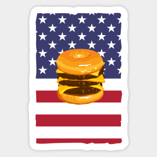 Violently American Cheeseburger Sticker